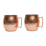 Copper Mule Mugs-Hammered -Set of 2